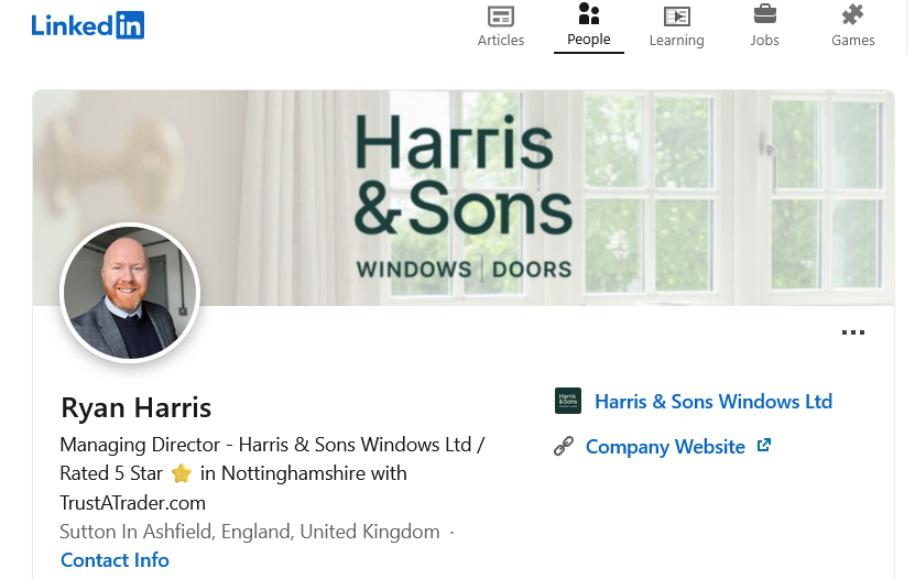 Ryan Harris   Managing Director   Harris  Sons Windows Ltd LinkedIn
